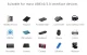 USB centrmezgls ORICO W5P-U3-030 ar 4 USB 3.0 pieslēgvietām, 30 cm kabelis, melns