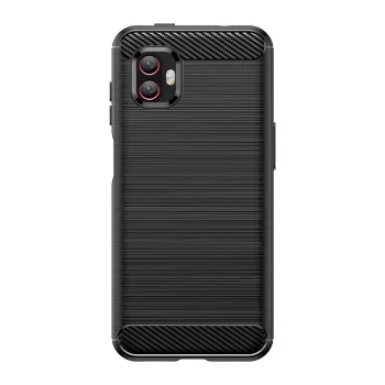 Samsung Galaxy Xcover 6 Pro (SM-G736) / Xcover Pro 2 Carbon Fiber TPU Protective Case Cover, Black | Telefona Vāciņš...