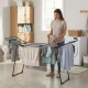 ModernHome izvelkams veļas žāvētājs, 27 m, teleskopisks, saliekams, melns