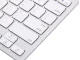 Bezvadu Bluetooth tastatūra datoriem, iPad, Mac, kompakta, balta