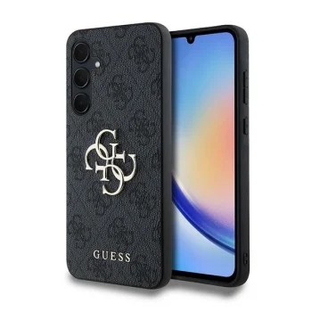 Guess Samsung Galaxy A35 vāciņš 4G Big Metal Logo, melns