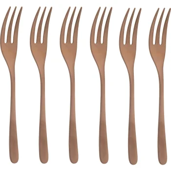 Sambonet Taste PVD kūku dakšiņu komplekts 6 personām, 14,5 cm, vara krāsā