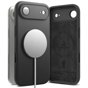 Ringke Silicone Magnetic MagSafe vāciņš telefonam iPhone 17 Air, melns