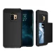 Samsung Galaxy S9 (G960F/DS) Slide Card Holder PC + TPU Hybrid Back Case Cover, Black | Telefona Maciņš Vāciņš...