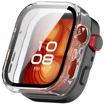 Tech-Protect Defense aizsargkorpuss ar stiklu Huawei Watch Fit 4 Pro, Caurspīdīgs