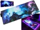 Datorgalda Klaviatūras Paklājs Peles Paliktnis Kosmoss ar Apgaismojumu LED RGB, 30x80cm | Computer Table Carpet Mat...