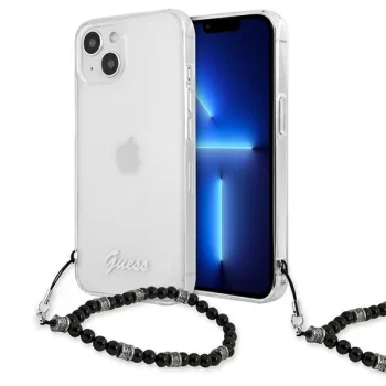 Guess Pearl Vāciņš Apple iPhone 13 mini, Caurspīdīgs / Melns