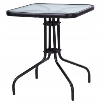 Dārza galds Multigarden 60x60 cm, stikla virsma