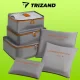 Trizand 23183 ceļojumu organizatoru komplekts čemodānam (6 gab.), Pelēks/Oranžs