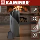 Kaminer 25970 kamīna piederumu komplekts 4in1 ar statīvu, pelēks