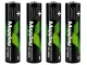 AAA Li-Ion 1.5V 660mWh uzlādējamas baterijas ar USB-C, 4 gab.