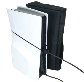 Putekļu aizsargapvalks PlayStation 5 Slim konsolei, melns