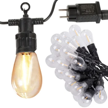 Dārza virtene 20 LED spuldzes, 20m, silti balta