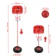 Bbērnu basketbola grozs ar statīvu, regulējams 109-170 cm