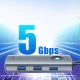 Orico PW11-5P USB-C Hubs (1x USB-A 3.0, 2x USB-A 2.0, 1x USB-C PD, 1x HDMI), Pelēks