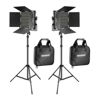 Neewer 660 Bi Color LED studijas apgaismojuma komplekts, 2x 40W 3200-5600K