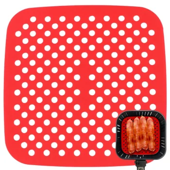 Silikona ieliktnis Air Fryer karstā gaisa friterim, kvadrātveida, 21cm