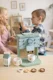 Ecotoys koka kafijas automāts bērniem, baristas komplekts, 8 detaļas