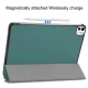 Apple iPad Pro 11\'\' (2024) (A2837 A2925) PU Leather Protective Tri-fold Book Case Cover, Green | Planšetes Vāciņš...