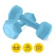 Bituma hanteles 4FIZJO 2 x 0,5 kg, gaiši zilas