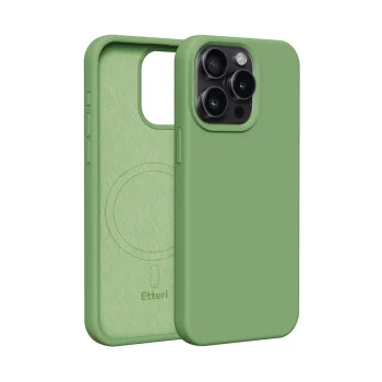 Etteri Silicone Mag vāciņš Apple iPhone 15 Pro Max gaiši zaļš