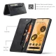 Google Pixel 6 Pro AUTSPACE Magnetic Book Case Cover, Black | Telefona Vāciņš Maciņš Apvalks Grāmatiņa