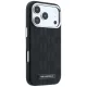 Karl Lagerfeld Grained Mono Resin Logo MagSafe vāciņš iPhone 17 Pro / 18 Pro, melns