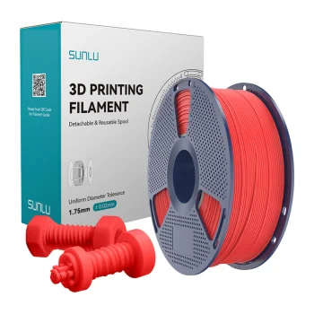 Sunlu High-Speed ABS 3D printera kvēldiegs 1.75 mm, 1 kg, sarkans