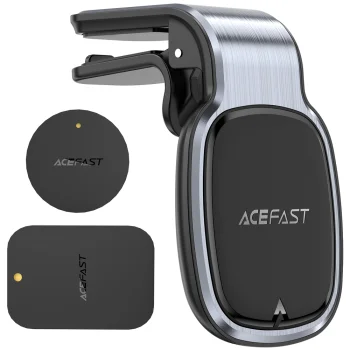 Acefast D16 magnētiskais auto turētājs ventilācijas režģim, pelēks