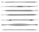 Instrumenti Karote UNO Vidal Loop Sejas Tīrīšanai, Melngalvju un Komedonu Noņemšanai, 7 gab. + Futrālis | Tools...