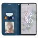 Google Pixel 6a Vintage Leather Skin-Touch Magnetic Case Book Cover, Blue | Telefona Vāciņš Maciņš Apvalks...