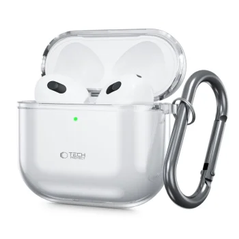 Austiņu maciņš Tech-Protect FlexAir priekš Apple AirPods 4, caurspīdīgs