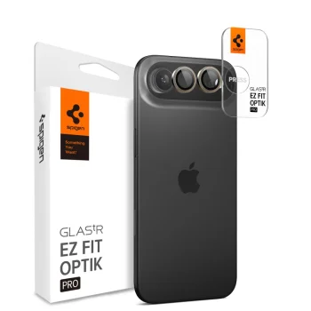 Kameras aizsargstikls Spigen Optik Pro GLAS.TR EZ Fit, iPhone Air, 2 gab., zelta krāsā