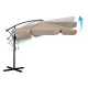 Plonos PL-881 saliekams dārza saulessargs 350 cm ar pārvalku, smilškrāsas