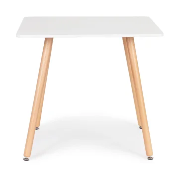 Modernhome KJSDT-01 Kvadrātveida Virtuves Galds 80x80cm, Matēti Balts