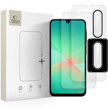 Tech-Protect Samsung Galaxy A26 5G aizsargstiklu komplekts Glass Set+, caurspīdīgs