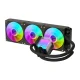 Procesora šķidruma dzesētājs DarkFlash CB360 ARGB 3x120mm 300W, melns