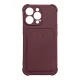 Vāciņš Xiaomi Redmi 10X 4G / Note 9 ar karšu nodalījumu Card Armor Case, aveņu krāsā