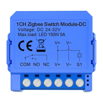 Avatto ZWSM16-DC32V-1 1 kanāla ZigBee slēdža modulis ar bezpotenciāla kontaktu