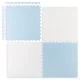 Ricokids 738202 putu puzles paklājiņš, 4 gab., 120x120 cm, zils/balts