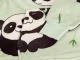 Liels oversize hūdijs-sega Panda, silts džemperis ar kapuci, zaļš