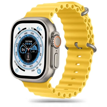 Tech-Protect Apple Watch 4-9 / SE / Ultra 1 / 2 (42/44/45/49 mm) siksniņa IconBand Pro, dzeltena