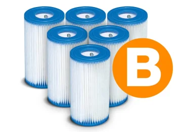 Intex 29005 B tipa papīra filtri baseina sūknim, 6 gab.