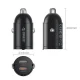 Orico MiniRing 30W 2x USB-C automašīnas lādētājs, melns