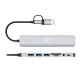 USB centrmezgls 8-in-1 Wozinsky WAH-81 ar USB-C, USB 3.0, karšu lasītāju un 3.5 mm ligzdu, pelēks