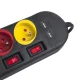 Maclean MCE229 B pagarinātājs, 4 ligzdas, 2xUSB, 1.5m, Melns