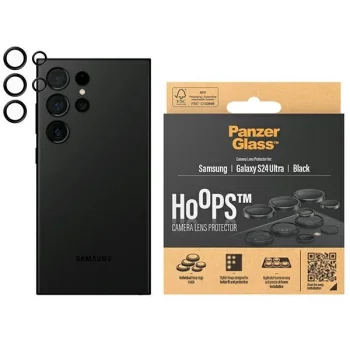 PanzerGlass aproces Camera Protection priekš Samsung Galaxy S24 Ultra - ar melnu rāmi | Hoops for with Black Frame