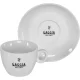Gaggia Milano kapučīno tasīšu komplekts (4 gab. ar apakštasītēm), balts
