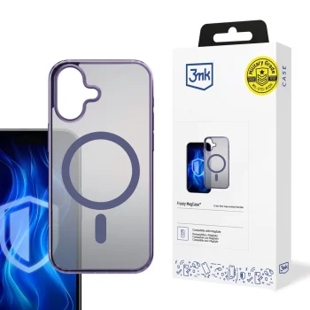 Vāciņš 3mk Frosty MagCase Apple iPhone 16 ar MagSafe atbalstu, violets