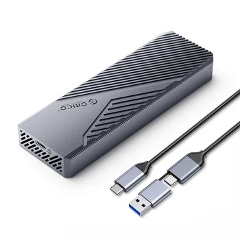 Orico CNM2-G20 M.2 NVMe SSD ārējais korpuss, USB-C 3.2 20Gb/s, pelēks